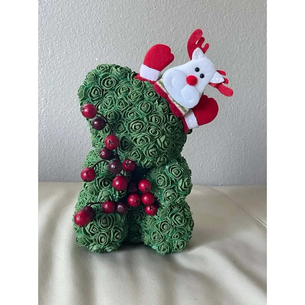 Handmade Christmas Bear From Roses